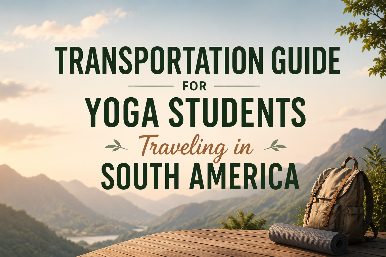 Transportation Guide for Yoga Students Traveling in South America